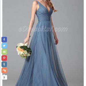 Franssical Bridesmaid Dress Size 4 US Blue